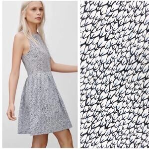 Babaton Aritzia Gerrard Silk Leaf Print Dress Size 4 Sleeveless Short